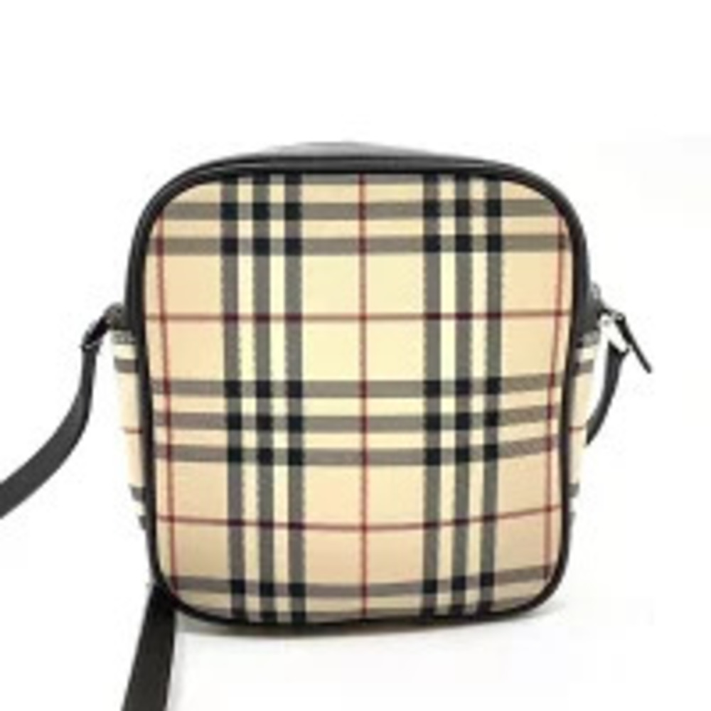 Burberry Nova Check Shoulder Bag Brown Crossbody Canvas Leather - Picture 2 of 4